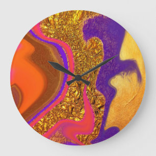 Farbkunst Große Wanduhr