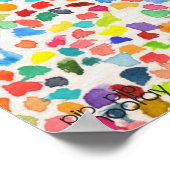 Farbkunst-Künstlerin drucken für Punktspegel Poster (Ecke)