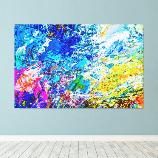 Farbkunst Leinwanddruck (Insitu (Holzboden))