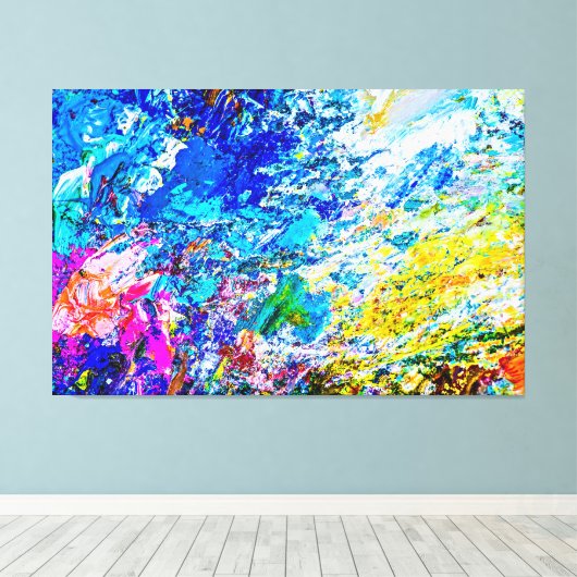 Farbkunst Leinwanddruck (Insitu (Holzboden))