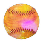 Farbkunst nahtloser Hintergrund gelb, orange Baseball (Rückseite)
