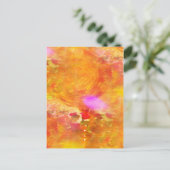 Farbkunst nahtloser Hintergrund gelb, orange Postkarte (Stehend Vorderseite)