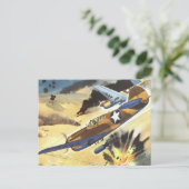 Farbkunst Vintager Luftfahrzeuge Postkarte (Stehend Vorderseite)