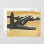 Farbkunst Vintager Luftfahrzeuge Postkarte (Vorne/Hinten)