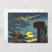 Farbkunst Vintager Luftfahrzeuge Postkarte (Vorne/Hinten)