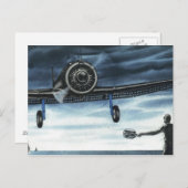 Farbkunst Vintager Luftfahrzeuge Postkarte (Vorne/Hinten)