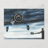 Farbkunst Vintager Luftfahrzeuge Postkarte (Vorderseite)