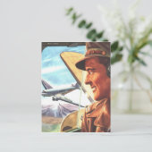 Farbkunst Vintager Luftfahrzeuge Postkarte (Stehend Vorderseite)