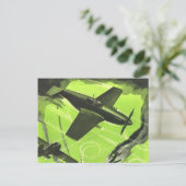 Farbkunst Vintager Luftfahrzeuge Postkarte (Stehend Vorderseite)