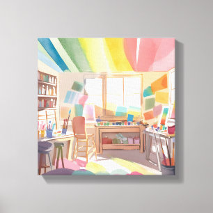 Farbkunststudio   Aquarellmalerei Leinwanddruck