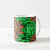 Farbkunstvolles Jugendstil-Muster Kaffeetasse (VorderseiteRechts)