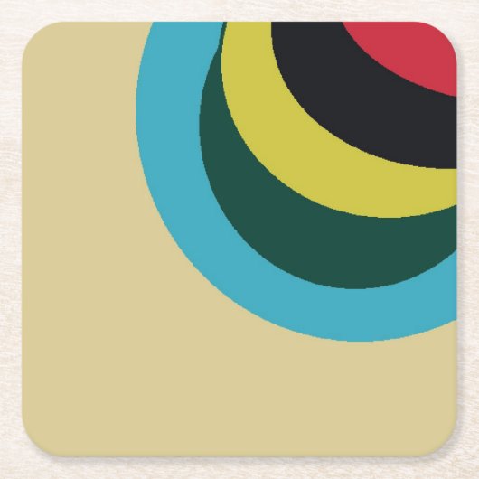 Farbkurven Rechteckiger Pappuntersetzer (Vorderseite)