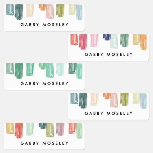 Farblackierte Juwelen Personalisierte Namensschild Etiketten (Gruppe)