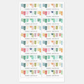 Farblackierte Juwelen Personalisierte Namensschild Etiketten (Blatt)