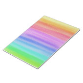 Farblackierte Regenbogenfarben Streifen Notizblock (angewinkelt)