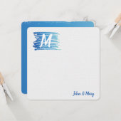 Farblackierung mit Monogramm Karte (Vorderseite/Rückseite Beispiel)