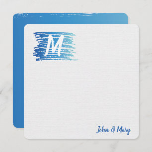 Farblackierung mit Monogramm Karte