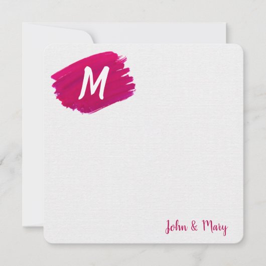 Farblackierung mit Monogramm Karte (Vorderseite)