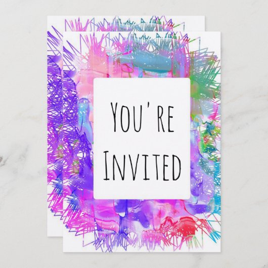 Farbladen Einladung (Vorne/Hinten)