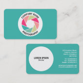 Farblaserkreis - Farben 01 - Grün #3FB8AF Visitenkarte (Vorne/Hinten)