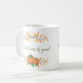 Farbleaf-Grenzen im Herbst und Pumpkins Kaffeetasse (Vorderseite Links)