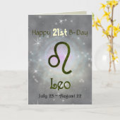 Farbleder Zodiac Astrologisches Zeichen Karte (Gelbe Blume)