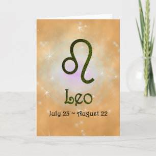 Farbleder Zodiac Astrologisches Zeichen Karte