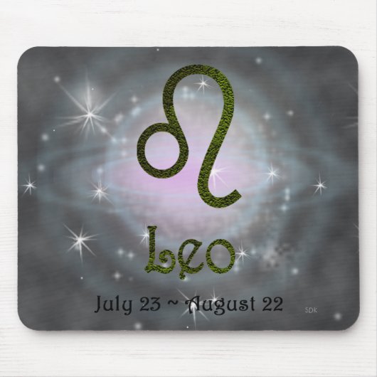 Farbleder Zodiac Astrologisches Zeichen Mousepad (Vorne)