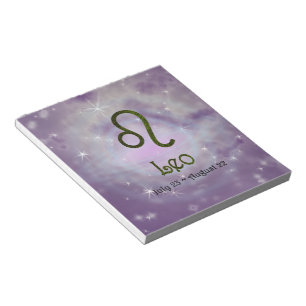 Farbleder Zodiac Astrologisches Zeichen Notizblock
