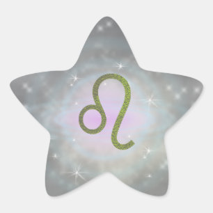 Farbleder Zodiac Astrologisches Zeichen Stern-Aufkleber
