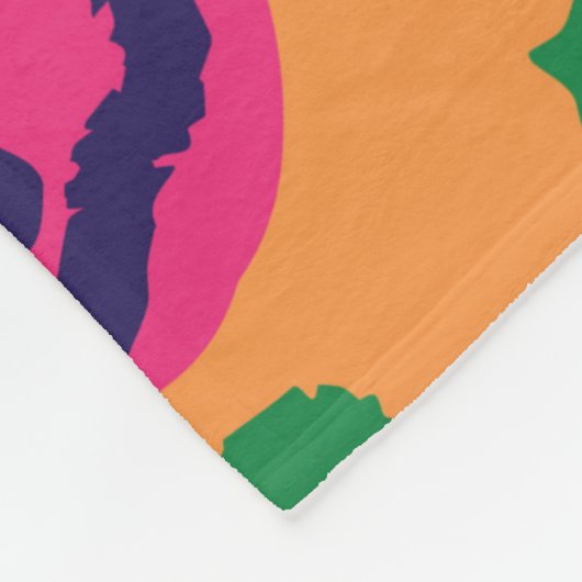 Farbleoparden-Illustrationstafel Fleecedecke (Ecke)