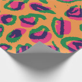 Farbleoparden-Illustrationstafel Geschenkpapier (Ecke)