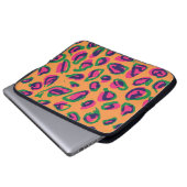 Farbleoparden-Illustrationstafel Laptopschutzhülle (Vorne Knopf)