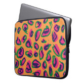 Farbleoparden-Illustrationstafel Laptopschutzhülle (Vorderseite Links)