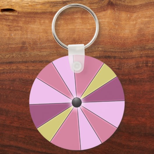 Farbleuchten Rosa Schlüsselanhänger (Vorderseite)