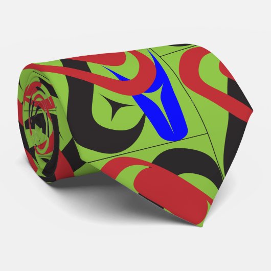Farblich Abstrakt #1 Krawatte (Gerollt)