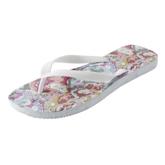 Farblich Abstrakt Badesandalen (Schrägansicht)