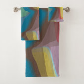 Farblich Abstrakt Badhandtuch Set (Insitu)