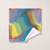 Farblich Abstrakt Badhandtuch Set (Waschlappen)