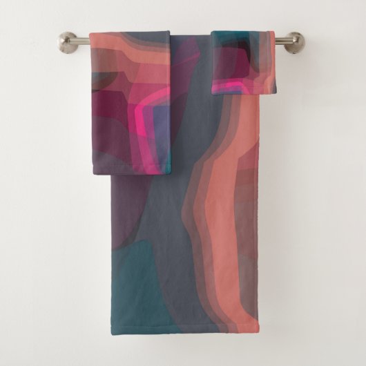 Farblich Abstrakt Badhandtuch Set (Insitu)