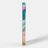 Farblich Abstrakt Blau und Rosa Tinte Spill Case-Mate iPhone Hülle (Rückseite / Rechts)