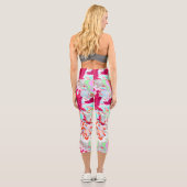 Farblich Abstrakt Capri Leggings (Rückseite)