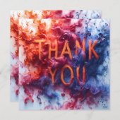 Farblich abstrakt dankeskarte (Vorne/Hinten)
