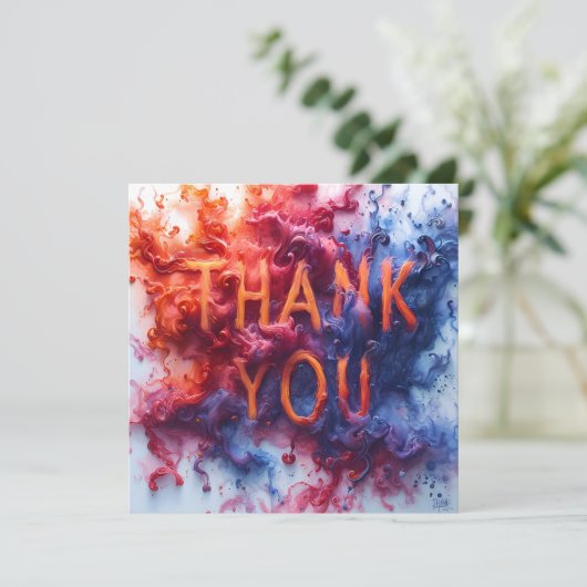 Farblich abstrakt dankeskarte (Stehend Vorderseite)