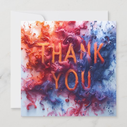 Farblich abstrakt dankeskarte (Vorderseite)
