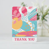 Farblich Abstrakt Dankeskarte (Stehend Vorderseite)