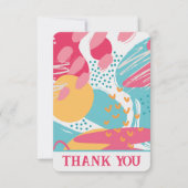 Farblich Abstrakt Dankeskarte (Vorderseite)