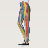 Farblich Abstrakt: Digitale Ölgemälde Leggings (Links)