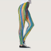 Farblich Abstrakt: Digitale Ölgemälde Leggings (Rechts)