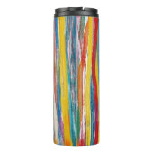 Farblich Abstrakt: Digitale Ölgemälde Thermosbecher (Rückseite)